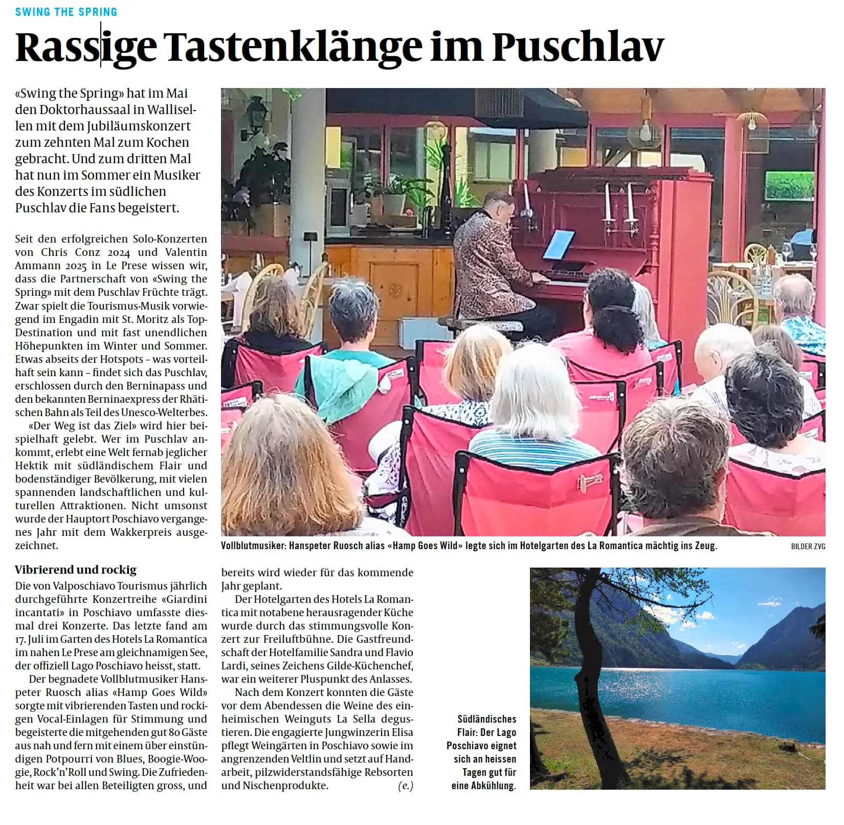 Rassige Tastenklänge im Puschlav