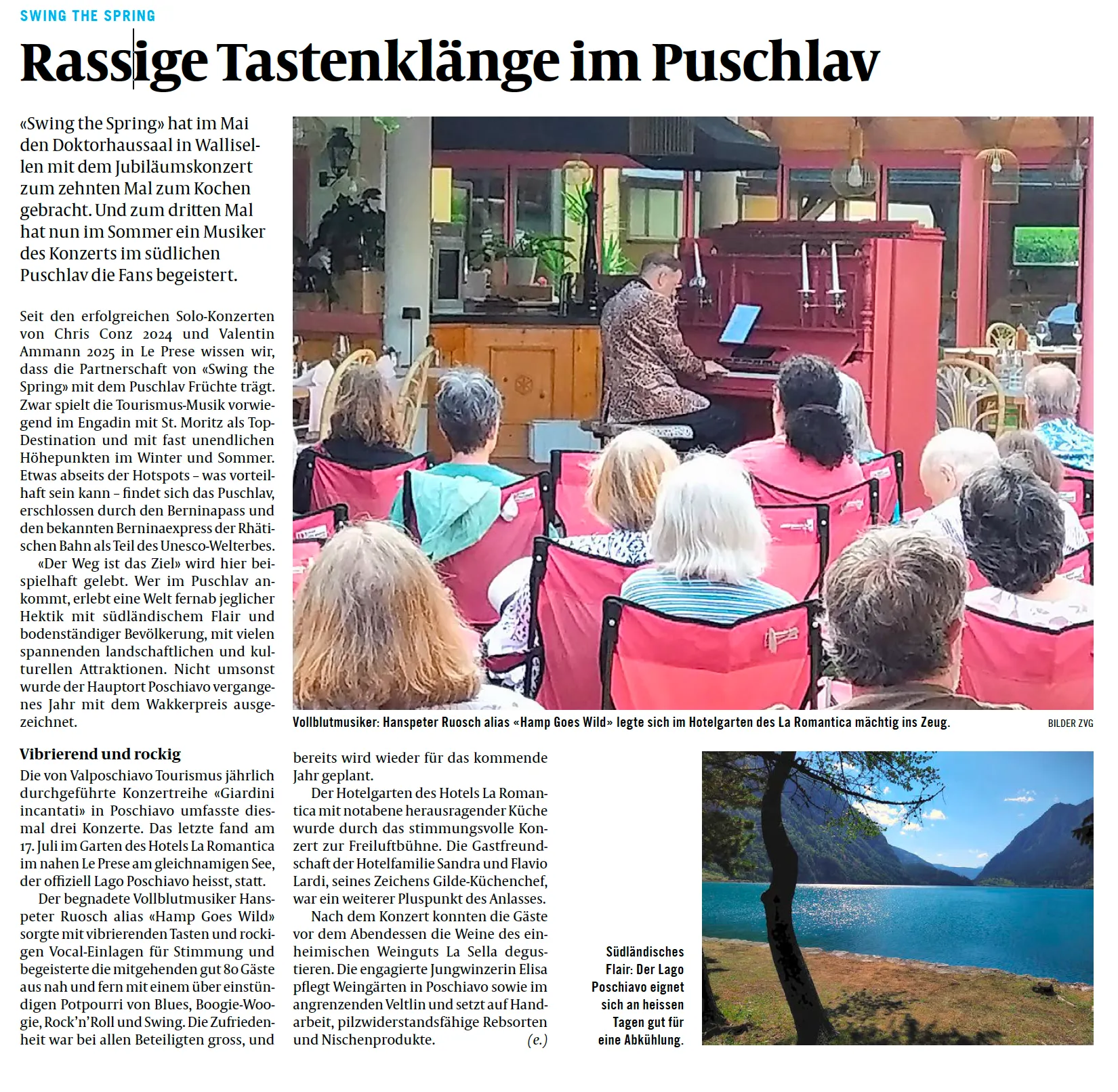 Rassige Tastenklänge im Puschlav